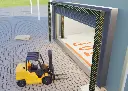 Gate guard structure for the protection of industrial doors