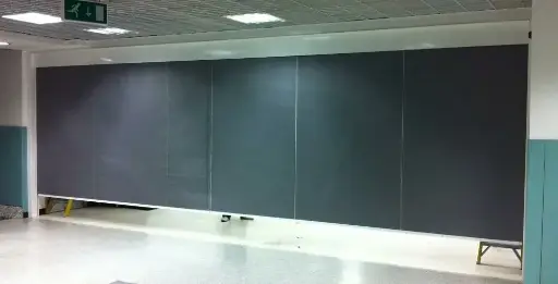 Automated smoke and fire protection curtains